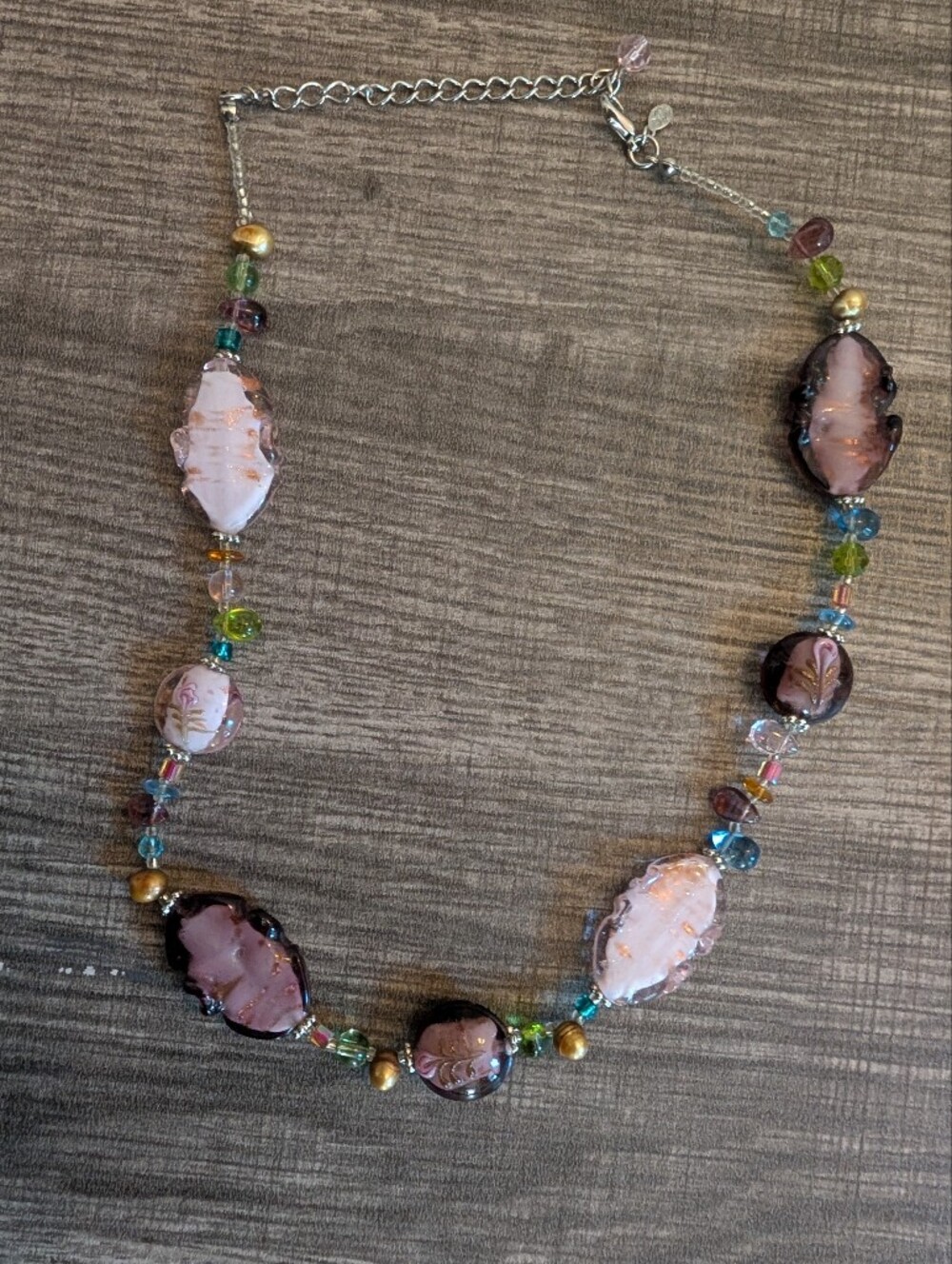 Premier Designs Lavender Rose Glass Bead Necklace - Women Jewelry